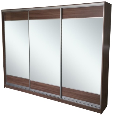 Шкаф-купе TURAN HOME Vegas HM , 300x230х45 см, коричневый