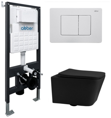 Abber унитаз с инсталляцией Rechteck AC1201MB, санфаянс
