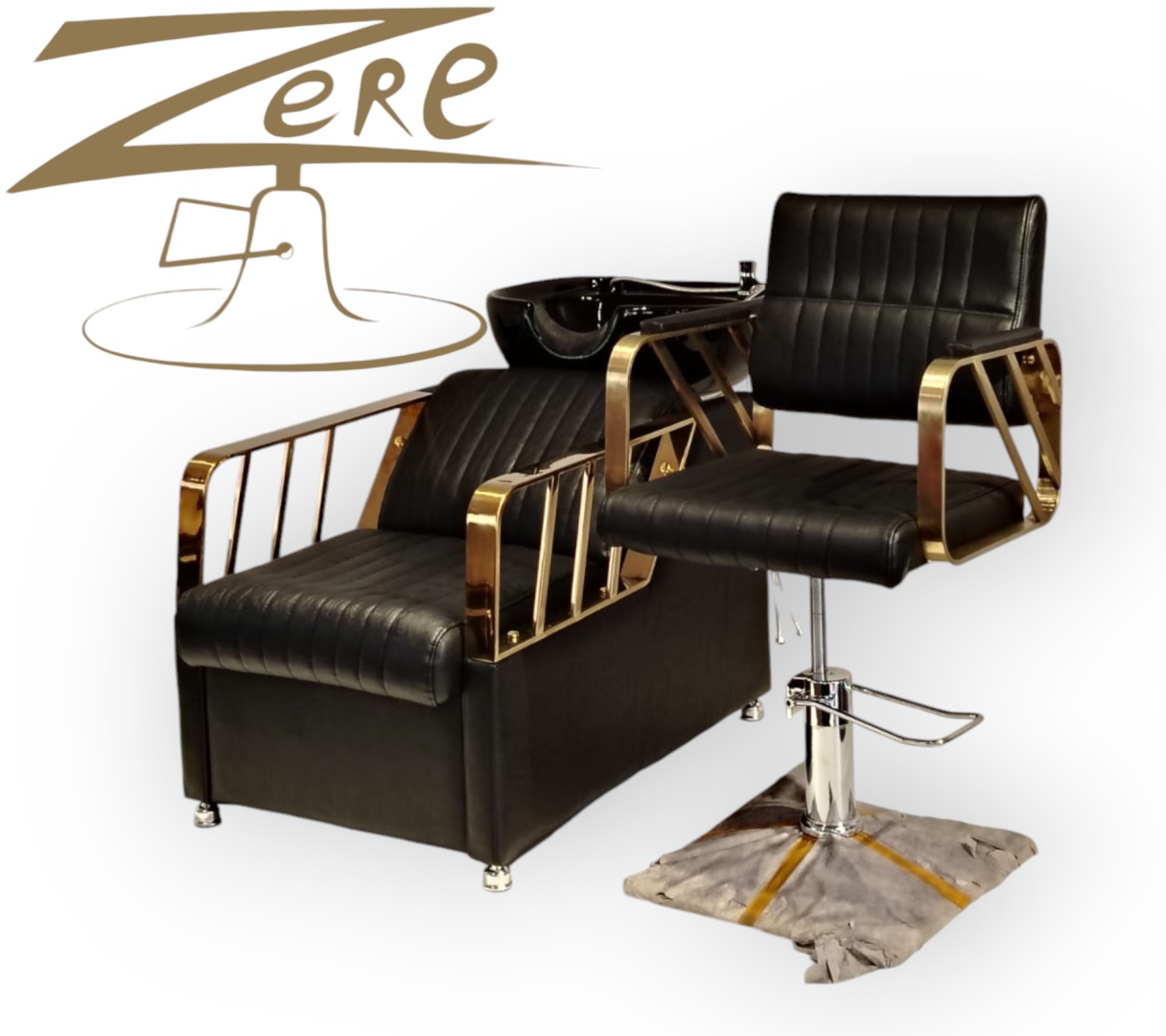Zere кресло черный, золотистый 65х60 см