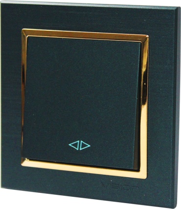Выключатель клавишный ETO Vision LUX 601-1800-208, изумруд