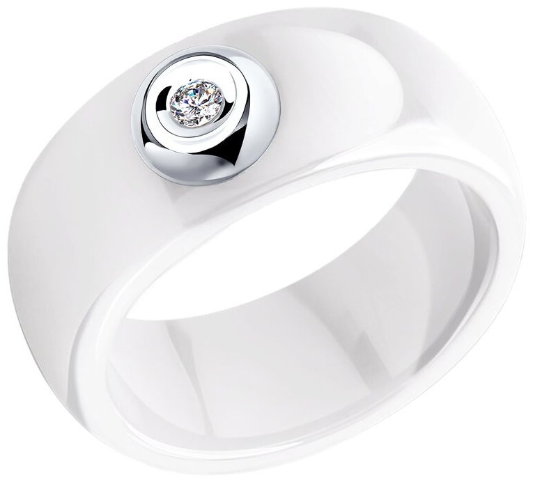 SOKOLOV Diamonds 6015014 размер 17.5 вес 0.52 г золото, керамика, бриллиант