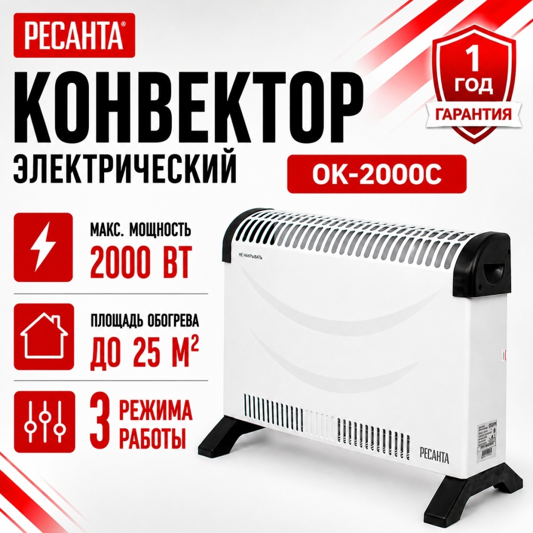Конвектор Ресанта ОК-2000С белый