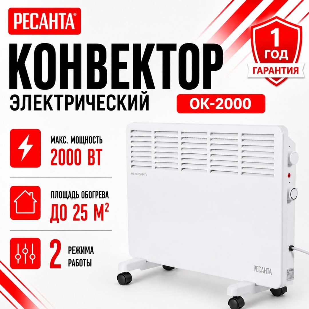 Конвектор Ресанта ОК-2000 белый