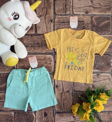 Комплект Twins Textile желтый, бирюзовый