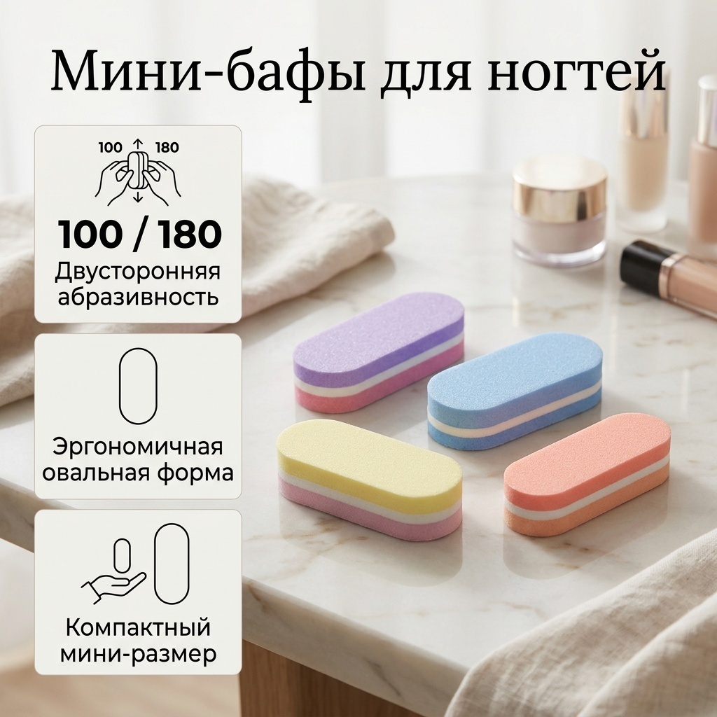 Баф для ногтей Nail files block 100/180 10 шт