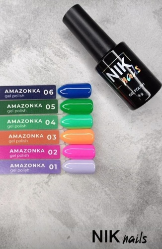 NIK nails гель-лак AMAZONKA 01 глянцевое 8 мл