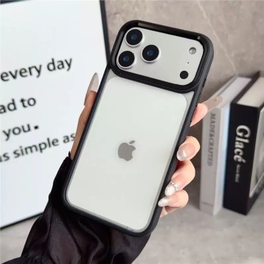 Чехол для Apple iPhone 17 Pro черно-прозрачный