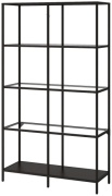Стеллаж напольный IKEA ВИТТШЁ, 100x36x175 см, черный