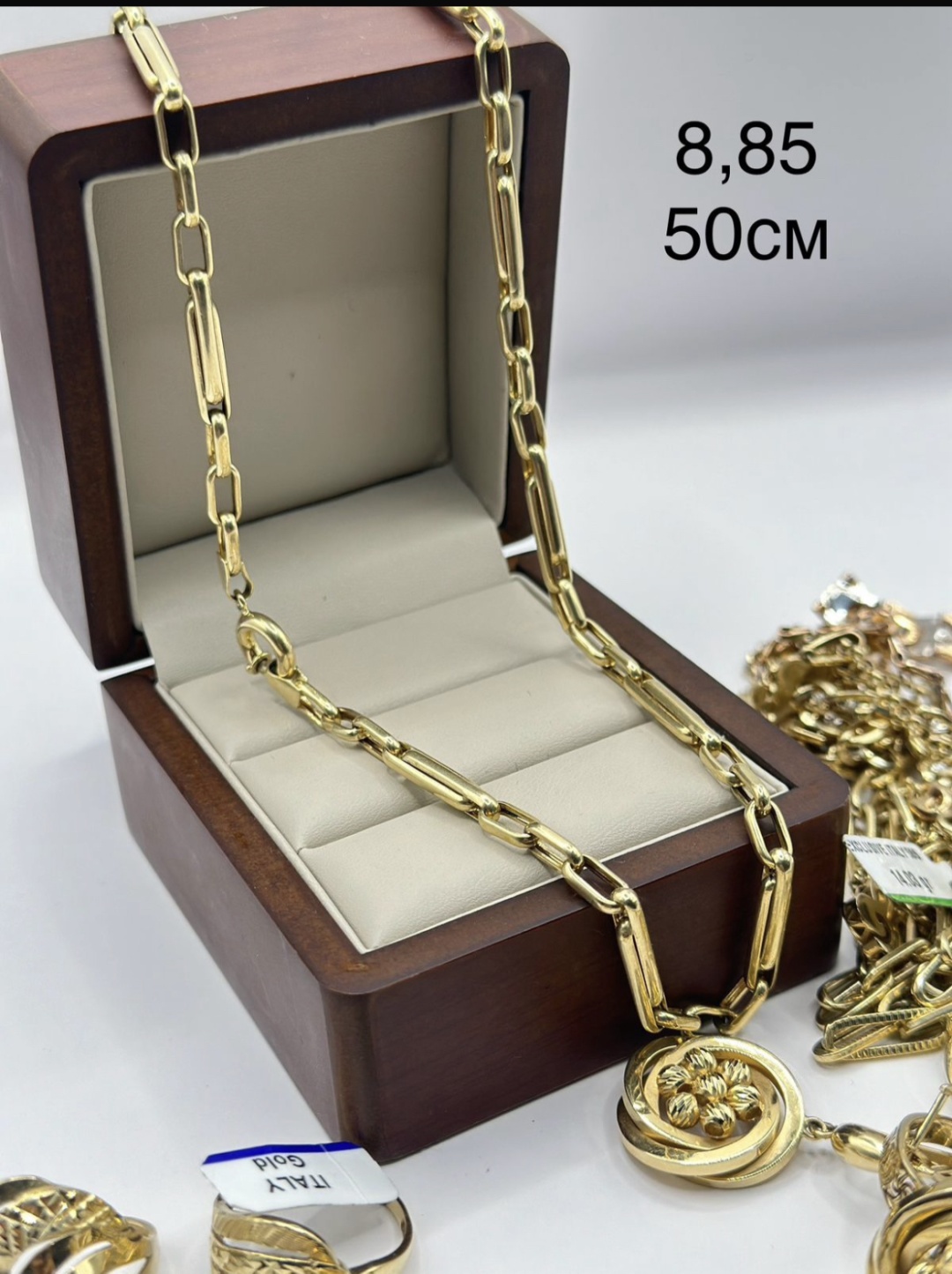 Колье Italian Gold Италия AlmazNI-Gold длина 40 см вес 8.85 г золото, без вставок