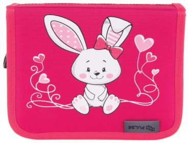 Пенал Pulsemed Pink Rabit, застежка молния, розовый