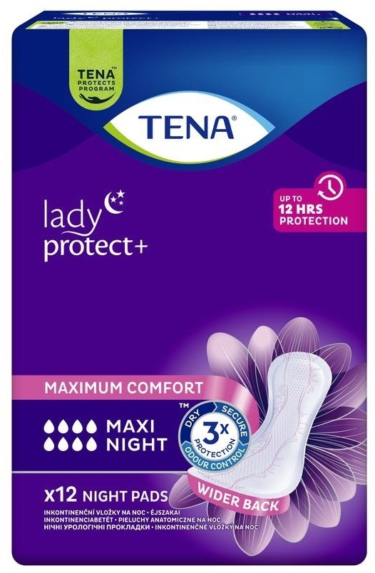 Прокладки урологические TENA Lady Protect+ Maxi Night 12 шт