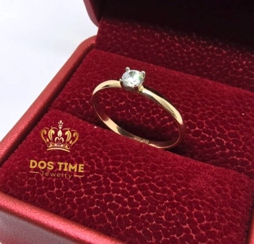 Кольцо DOS TIME 685104287 размер 20 вес 0.55 г золото, фианит