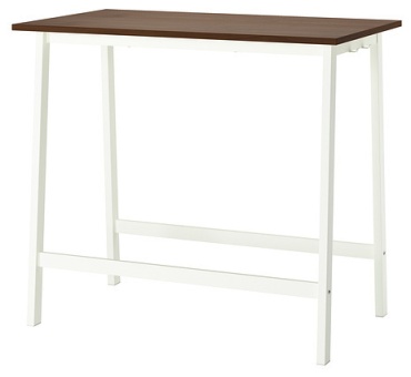 Стол для переговоров IKEA MITTZON, 120х68x105 см, белый, коричневый