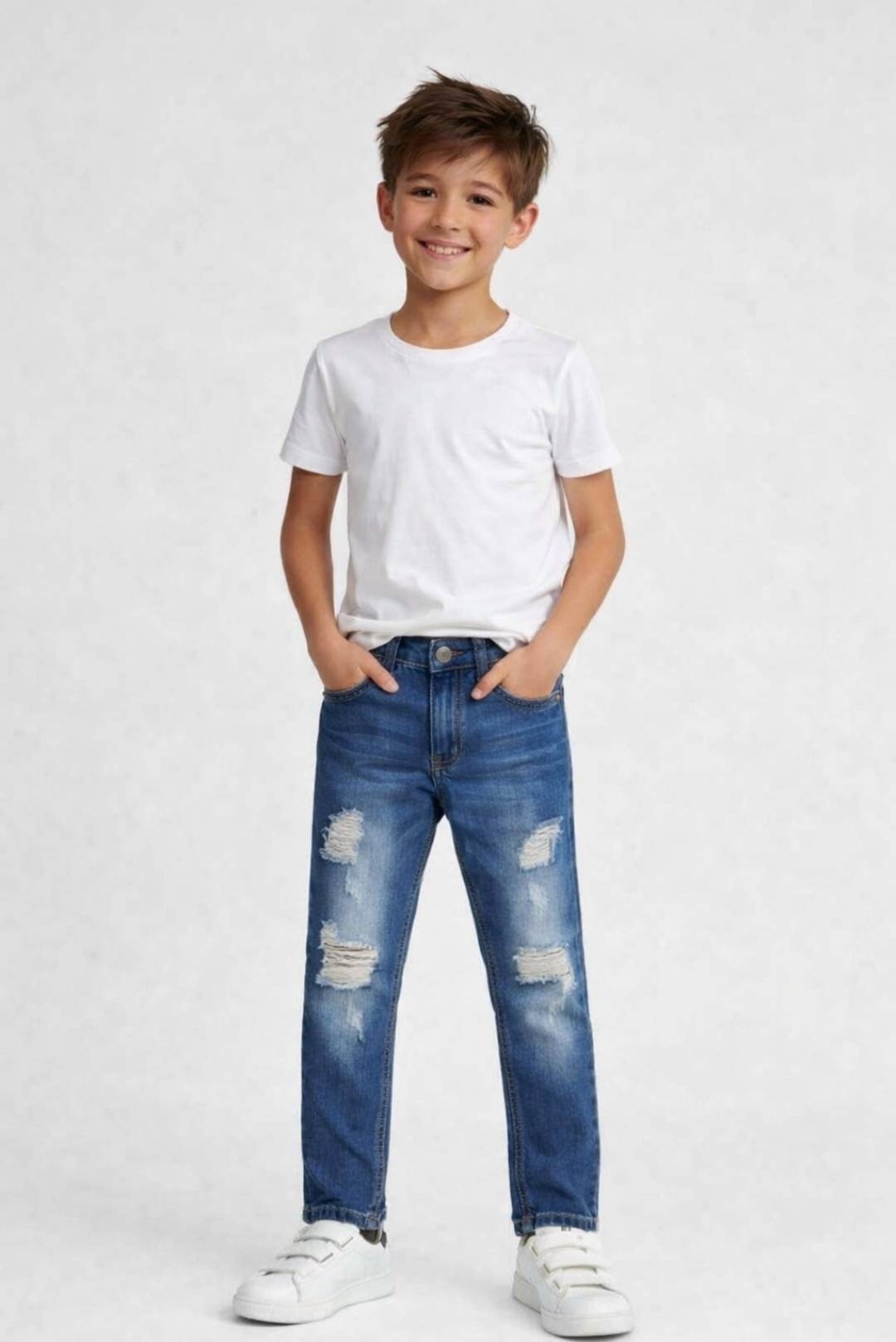 Джинсы прямые Junior синий