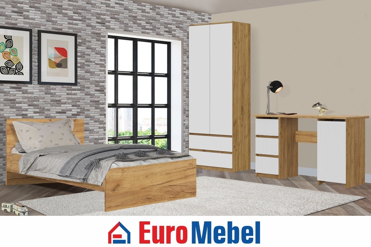 Комплект Euromebel Денвер, 00064291 белый, светло-коричневый