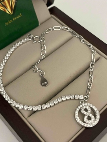Ayim Brand JJA длина 18 см, вес 3.84 г серебро, плетение якорное