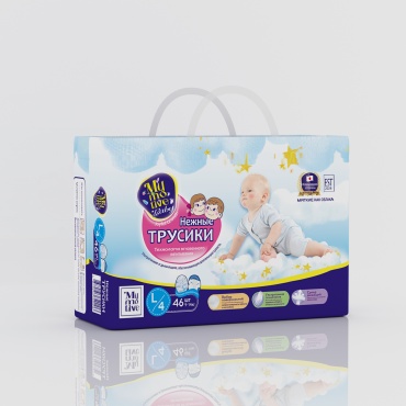 Подгузники-трусики My Motive Baby Premium XXL, 42 шт