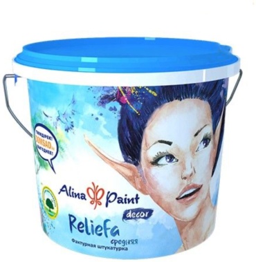 Alina Paint Reliefa акриловая основа, тон белый 15 кг