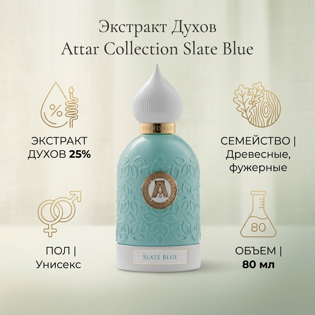 Attar Collection Slate Blue экстракт духов Extrait de Parfum 80 мл, унисекс