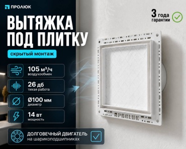 Вытяжной вентилятор Pro Люк осевой D100 мм 14Вт, Selent100