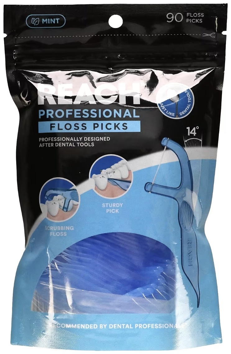 REACH Professional Floss Picks Mint флоссер 90 шт