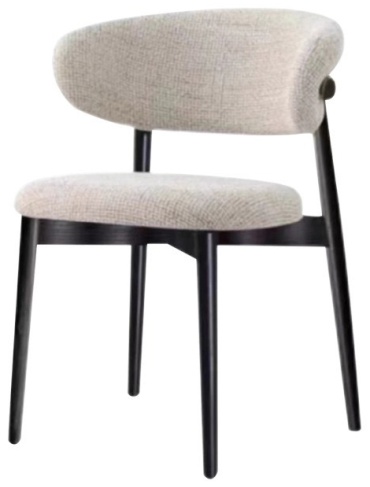 Стул Oleandro, 79x54x45 см, черный, бежевый 1 шт.