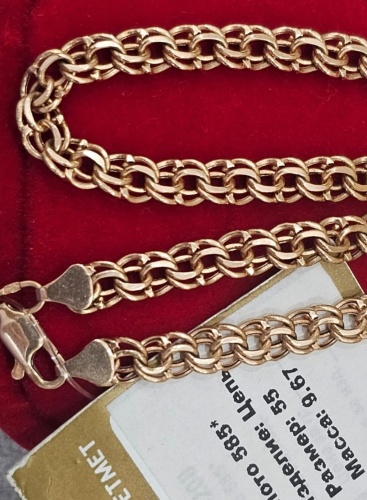 GOLD ZAMIRA Gold0228 длина 55 см, вес 9.6 г золото, плетение бисмарк