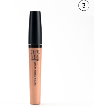 Face Nicobaggio Ultra Shiny Gloss блеск для губ 3 Светло-бежевый нюдовый