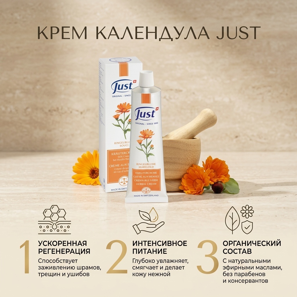 Just Крем Календула Blackberry Calendula Marigold 10 мл крем для тела 10 мл