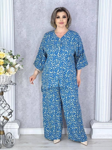 Костюм деловой Nur Style синий, голубой