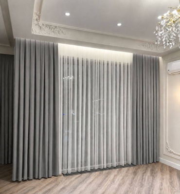 Комплект 400x280 см 3 шт, велюр, серый