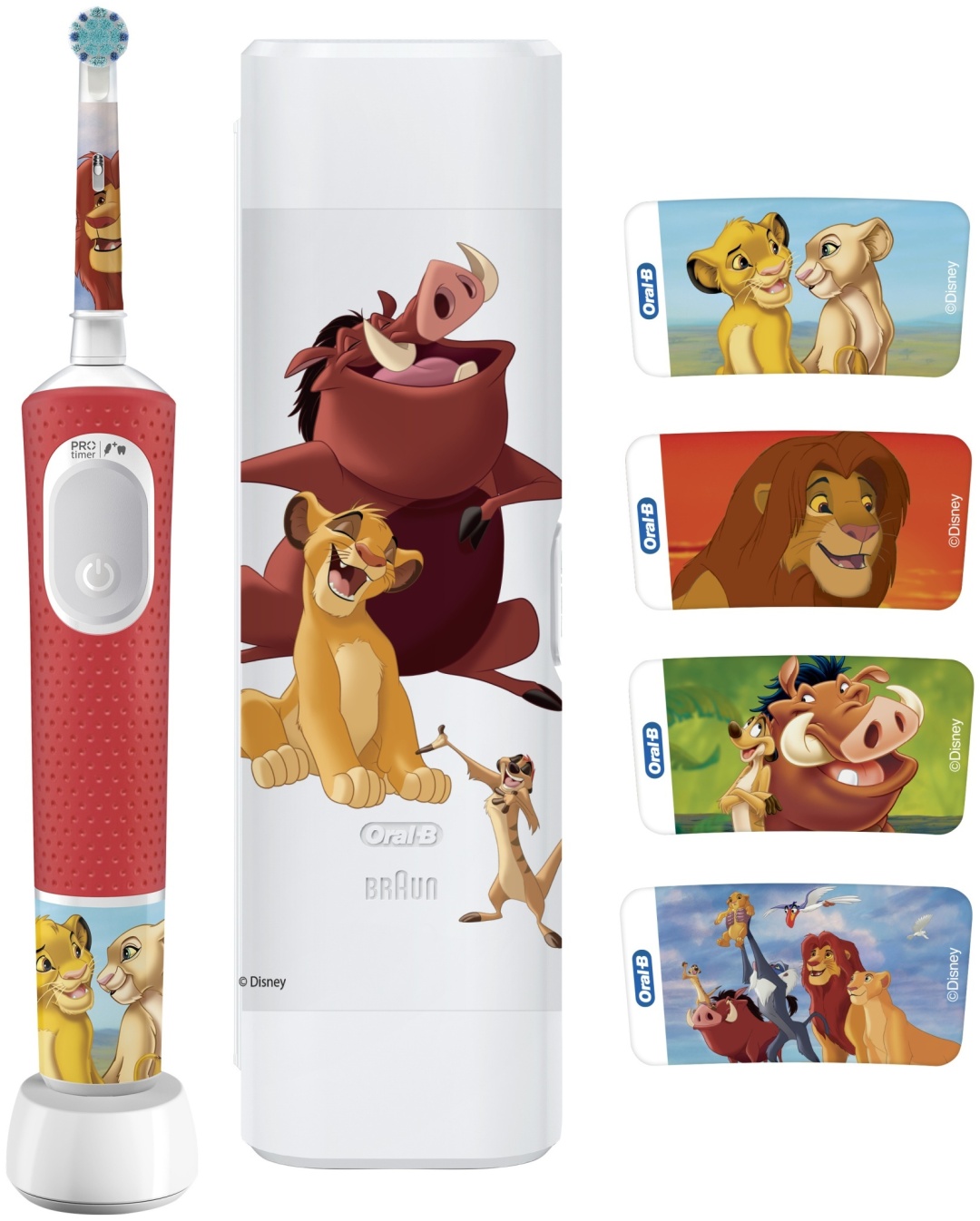 Электрическая зубная щётка детская Oral-B Vitality Pro Kids Король лев + Насадка Sensitive Clean