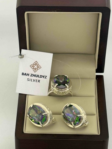 BAH ZHULDYZ 547917614 вес 21.54 г серебро, мистик топаз