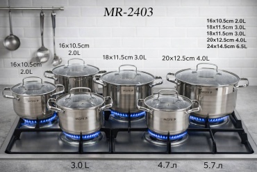 Набор кастрюль MGFR MR-2403 6 в 1