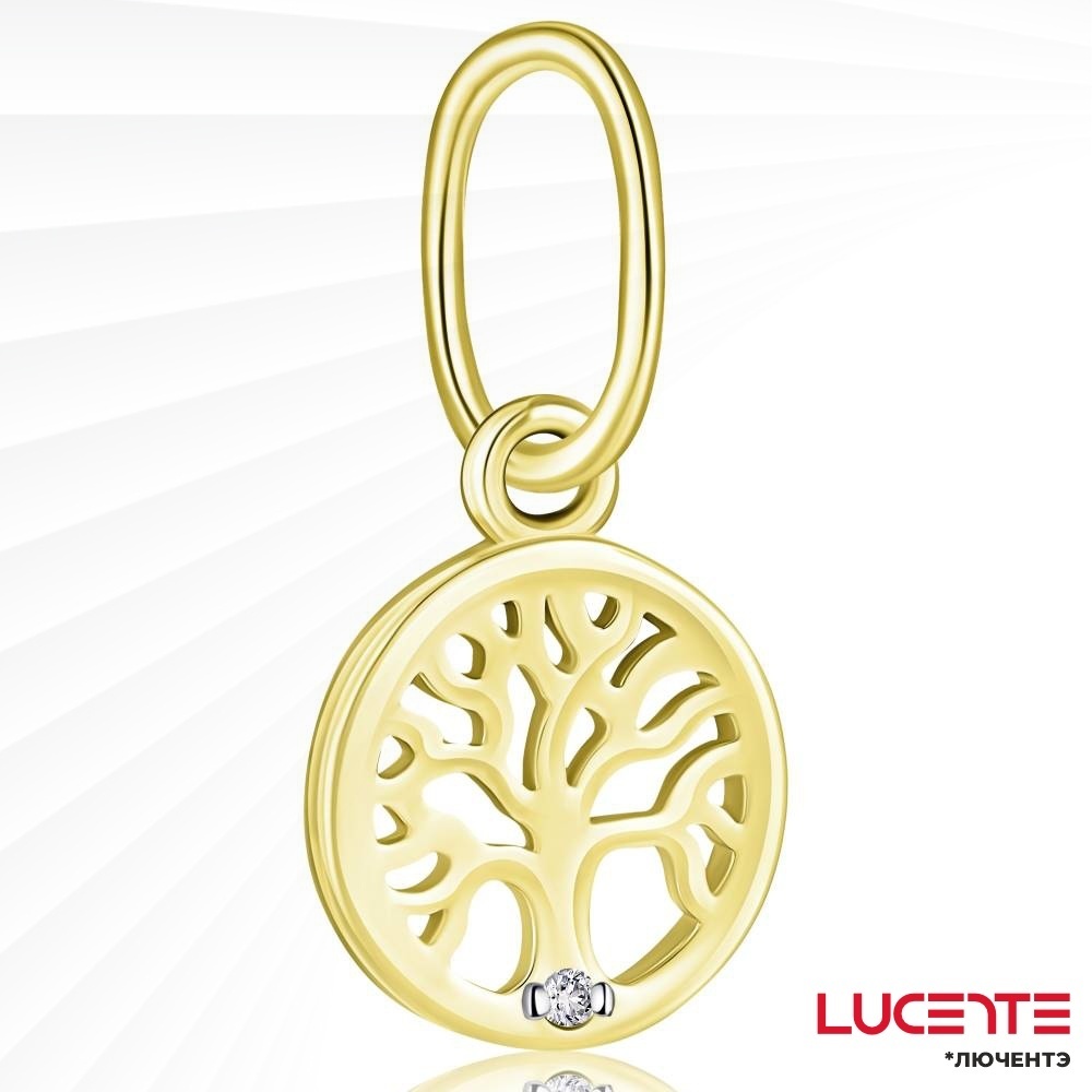 Подвеска Lucente Бриллианты Якутии Л3162701 вес 0.36 г золото, бриллиант