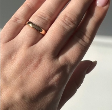 Кольцо обручальное Xuping Jewelry 123 размер 25 нержавеющая сталь, медицинский сплав, медицинское золото, без вставок