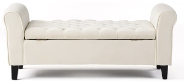 Банкетка Nazar mebel 3637839, 130x40x45 см, слоновая кость