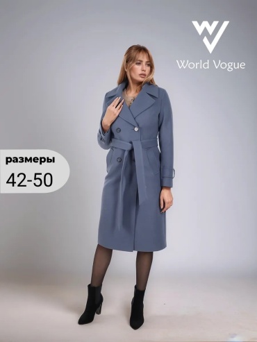 Пальто WORLD VOGUE синий