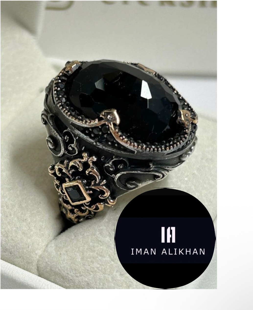 IMAN ALIKHAN IA00148 размер 21 вес 19.1 г серебро, оникс