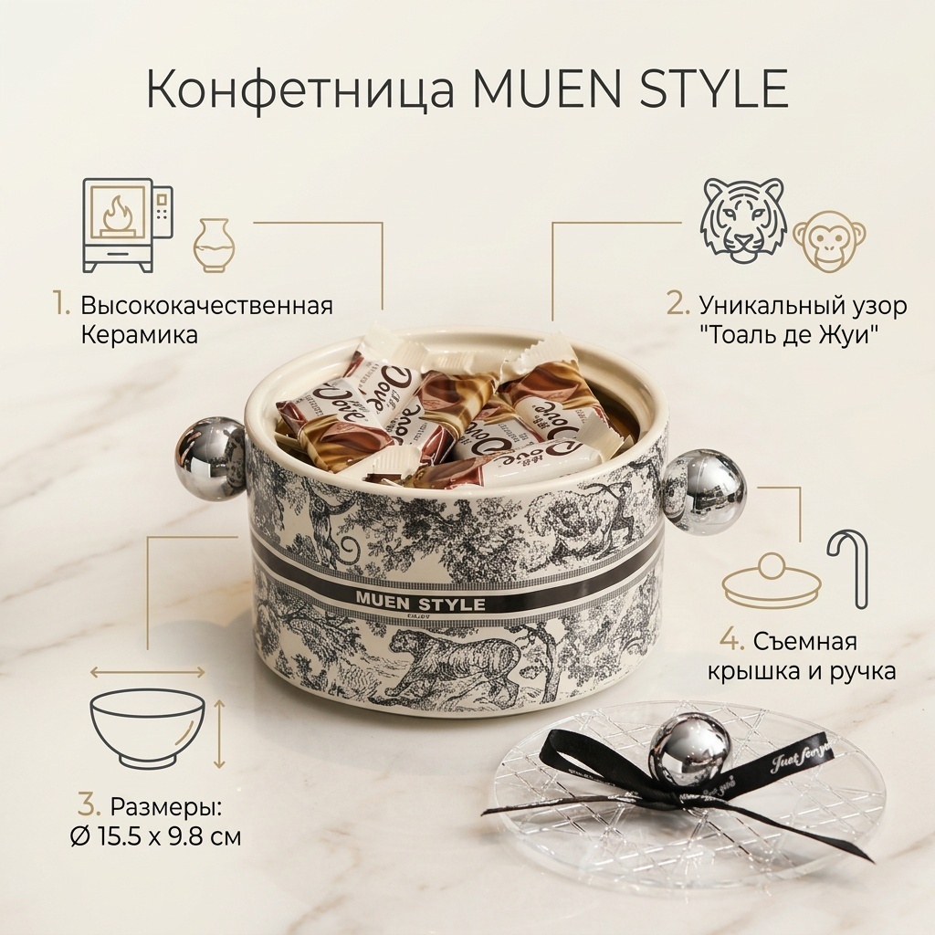Конфетница 918951101 круглая 1 шт