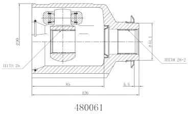 INKO шрус внутренний 480061