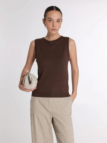 Топ Max Mara темно-коричневый