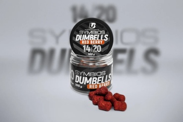 ULTRABAITS Дамбелсы насадочные тонущие SYMBIOS 20х14 мм Red Berry 0.1 кг