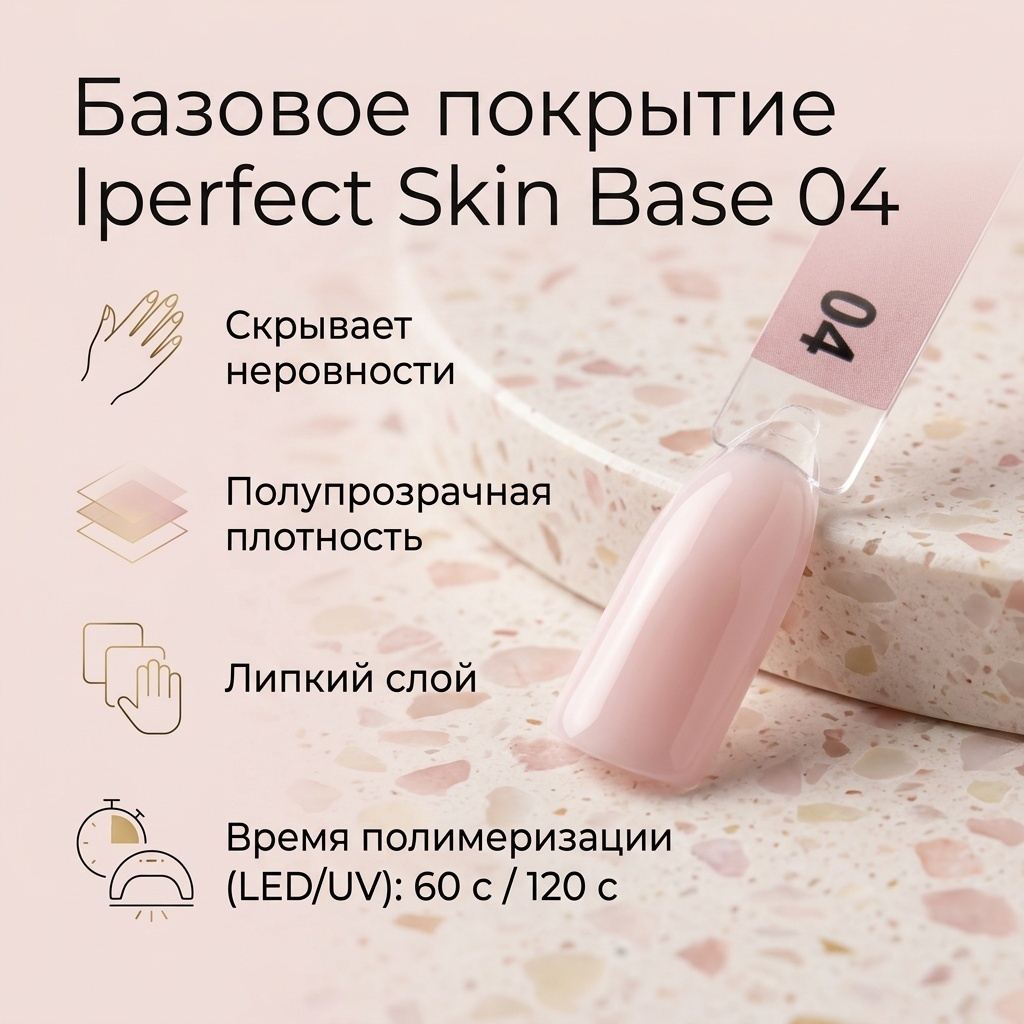 Iperfect базовое покрытие Skin base 04 камуфлирующее 14 мл