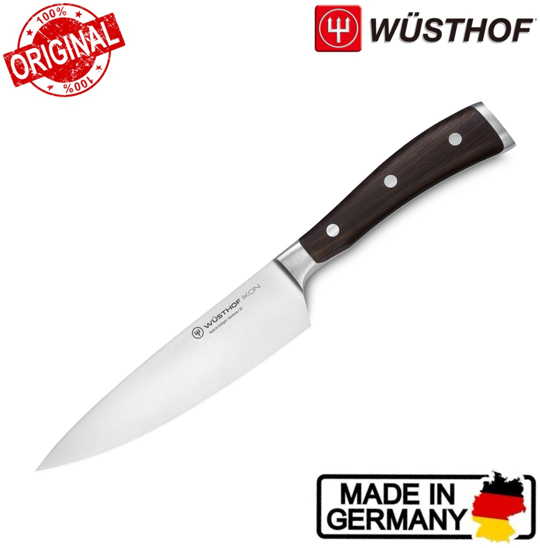 Поварской WUSTHOF Ikon Blackwood 15 см, лезвие: углеродистая сталь 1 шт