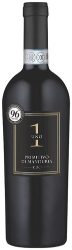 Вино Uno Primitivo Di Manduria DOC сухое красное 14% 0.75 л