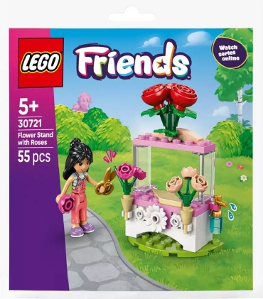Конструктор LEGO Подставка для цветов с розами 30721, деталей 55 шт