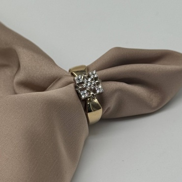 Кольцо Ballerina Jewelry B5573 размер 17.5 вес 2.07 г золото, фианит