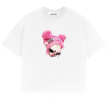 Футболка YOUNG STAGE Pink cutie белый