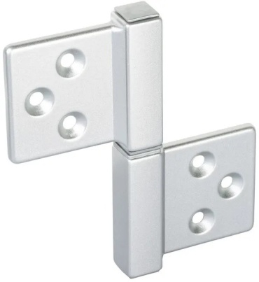 Петля накладная MORELLI 85х82мм CH-S 85X82 SC, цвет - мат.хром универсальная
